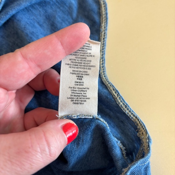 Free People Love This Henley Women’s Blue Tunic Shirt Top We The Free Medium - Picture 8 of 11